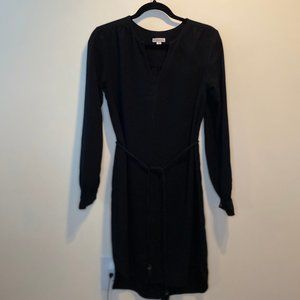 Black Pilgrim Dress with Rope Tie